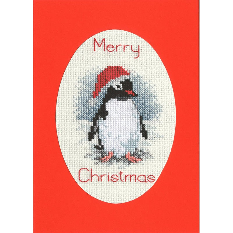 Greeting Card Embroidery Kit - Christmas - Penguin CDX20