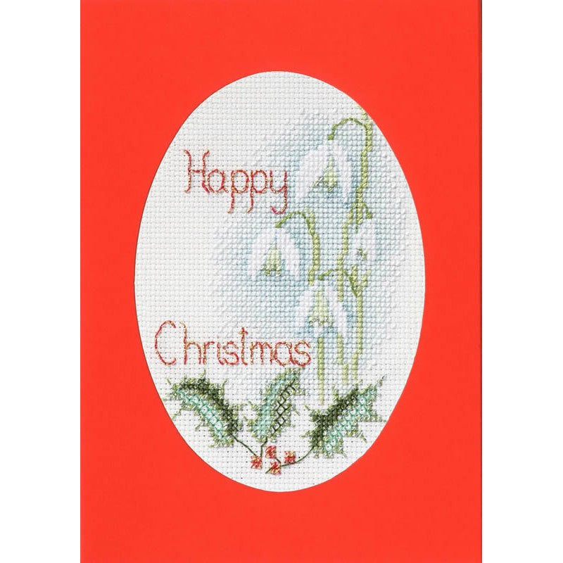 Greeting Card Embroidery Kit - Christmas - Snowdrops CDX51