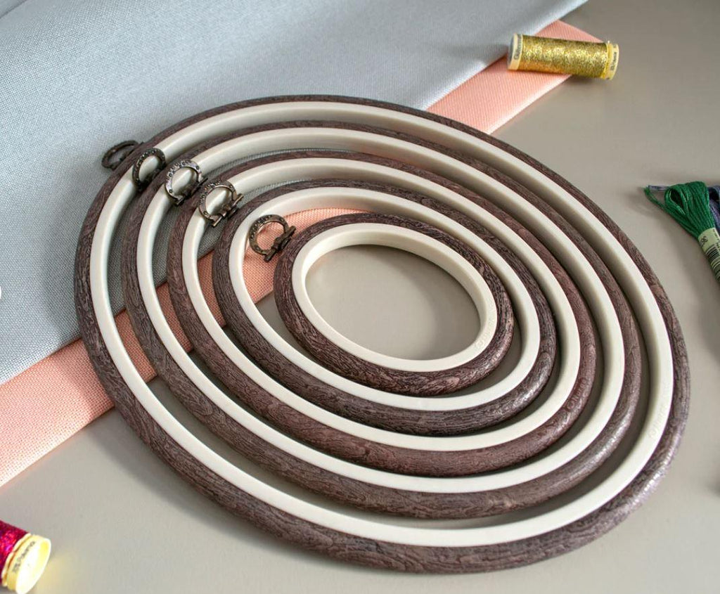 Cerceau flexible en PVC - Rond - Couleur bois