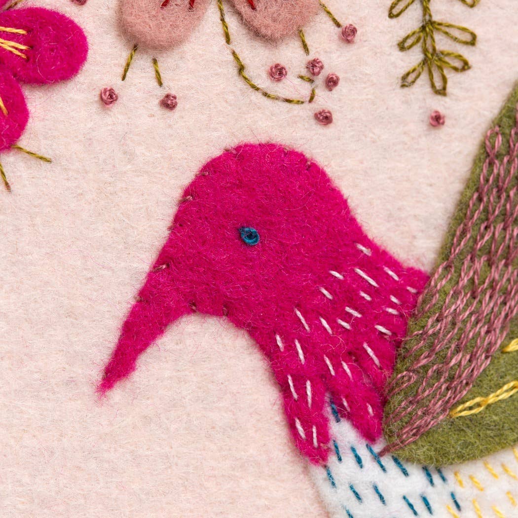 Kit de bricolage pour cerceau d'appliqué colibri