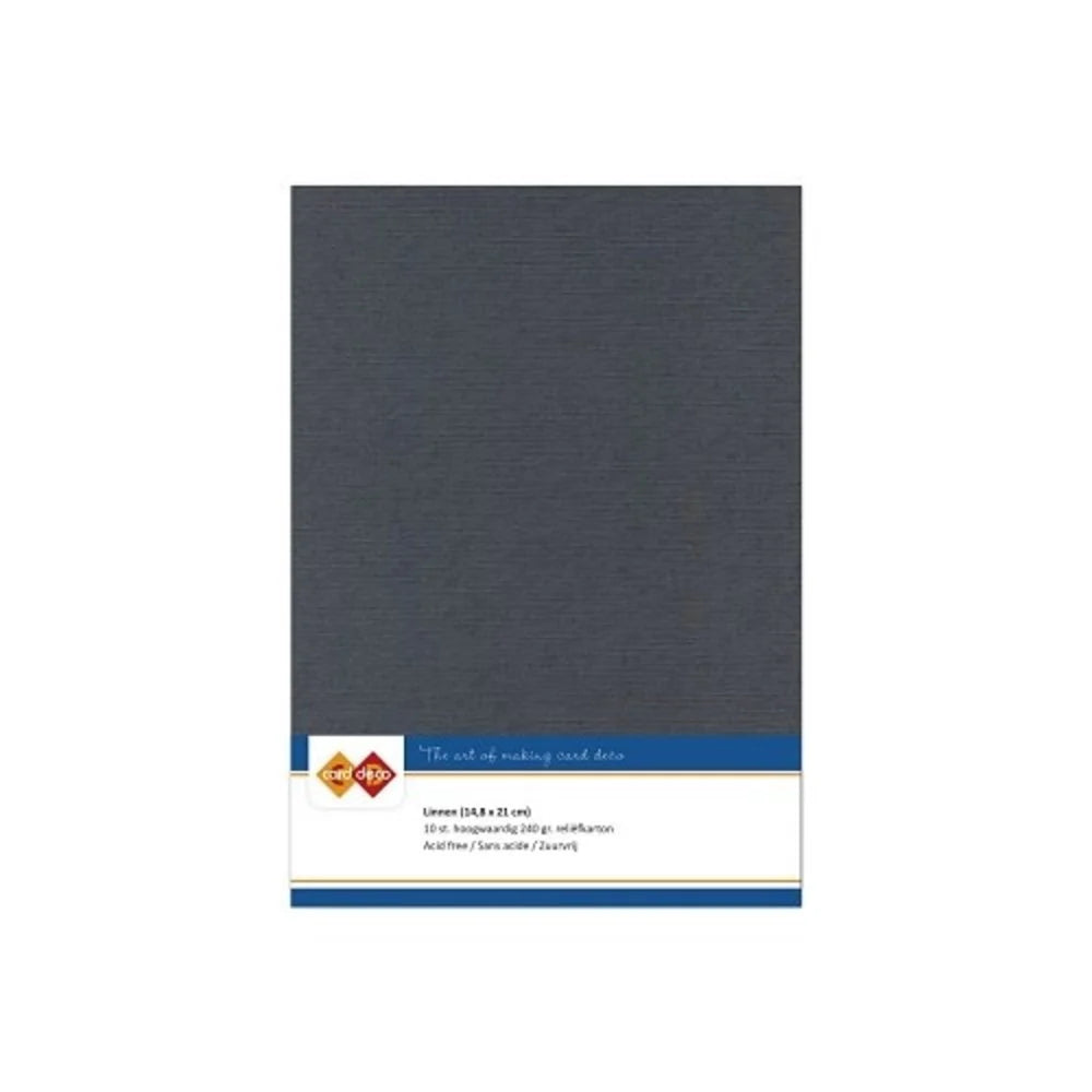 Papier cartonné en lin - A5 - 10 feuilles - Couleurs variées