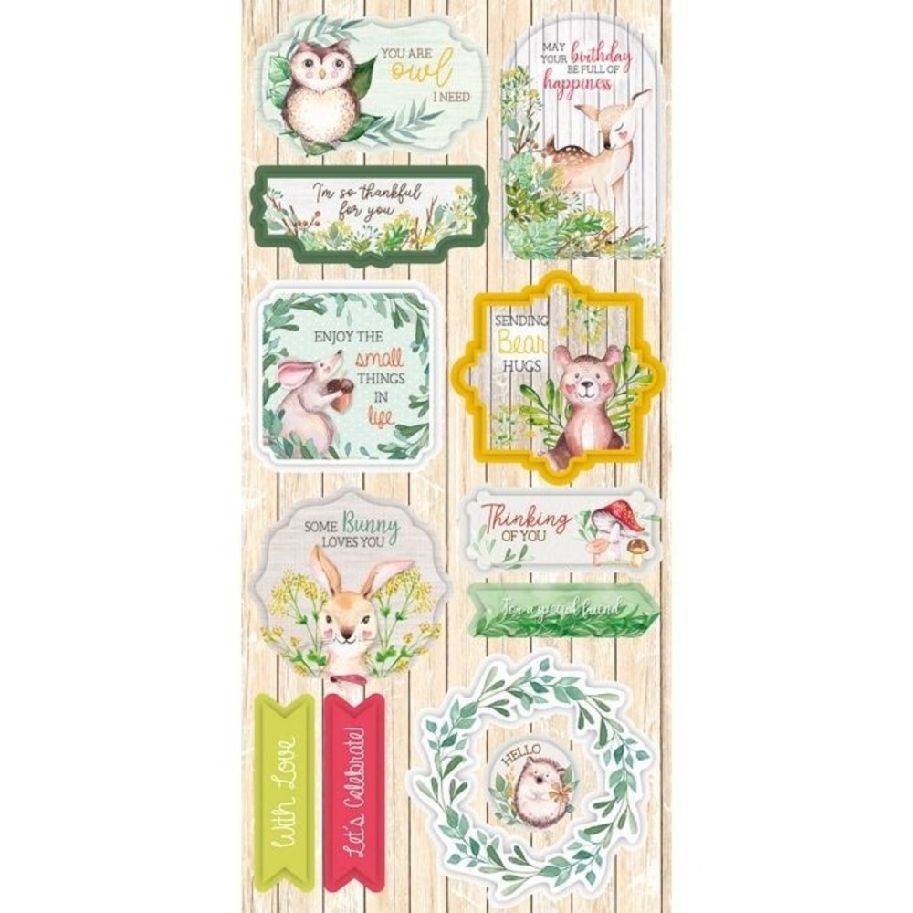 Woodland Friends 3D Die Cut Toppers