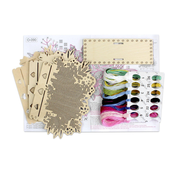 Borduurpakket Servettenhouder - Flower Arrangement SO-090