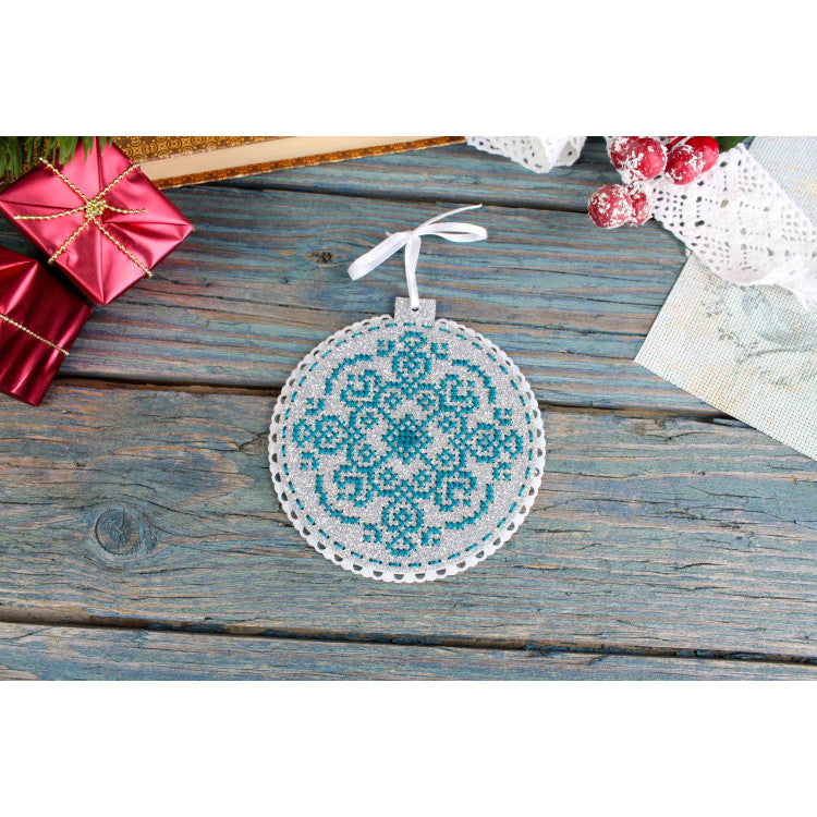 Borduurpakket Kerstboomhanger - Frost Pattern ST-1085