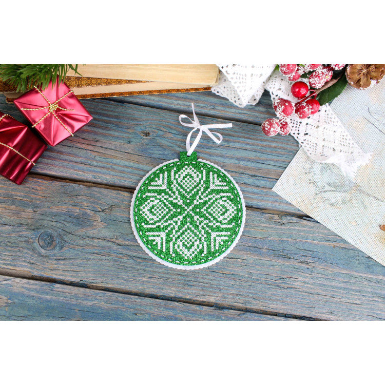 Borduurpakket Kerstboomhanger - Pine Pattern ST-1084