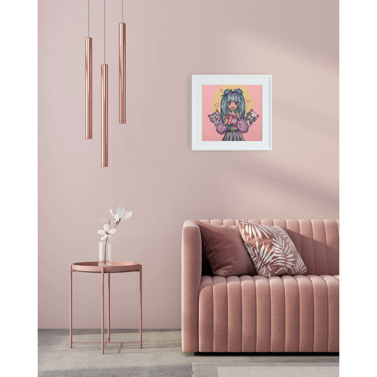 Borduurpakket - Pink Mood KL8-557