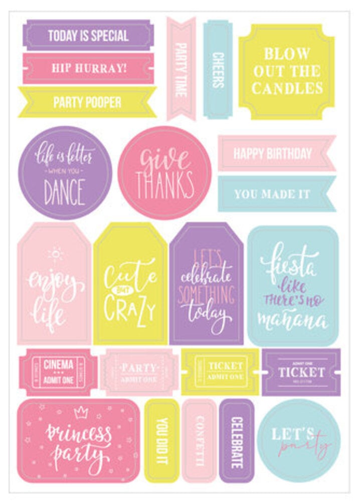 DDBD Label Art - A4 Dream Plan Do - Get This Party Started