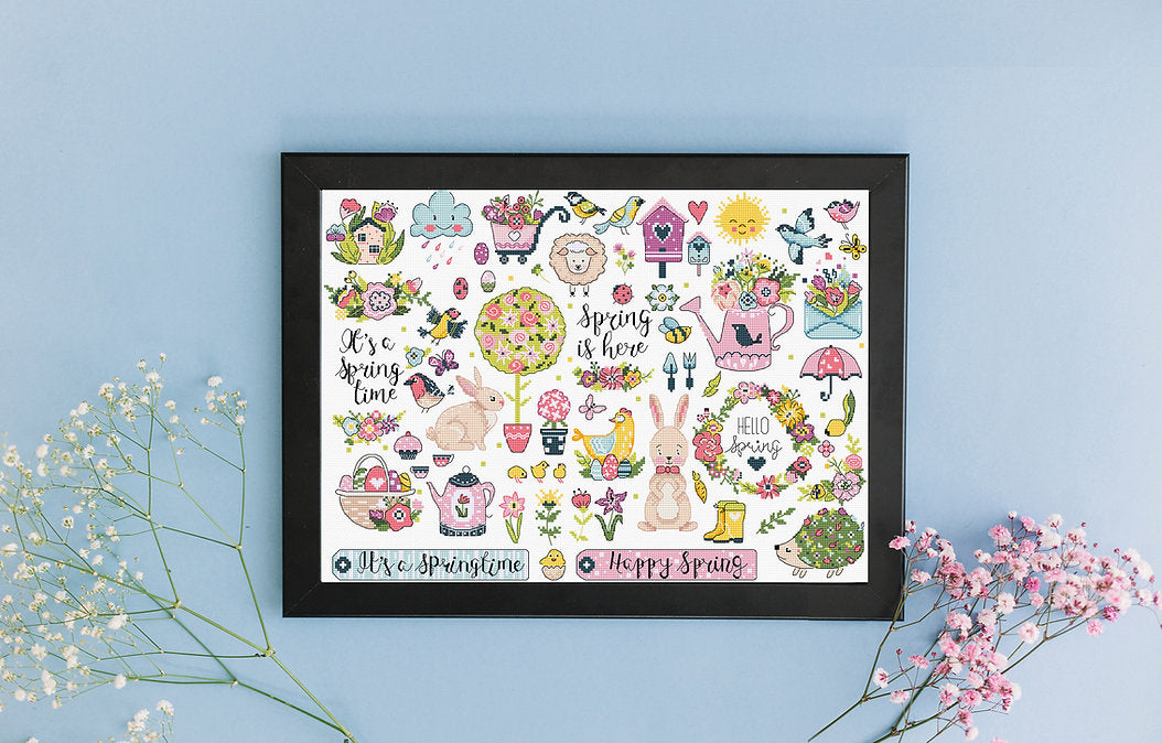 Borduurpakket - Spring Sampler L9937