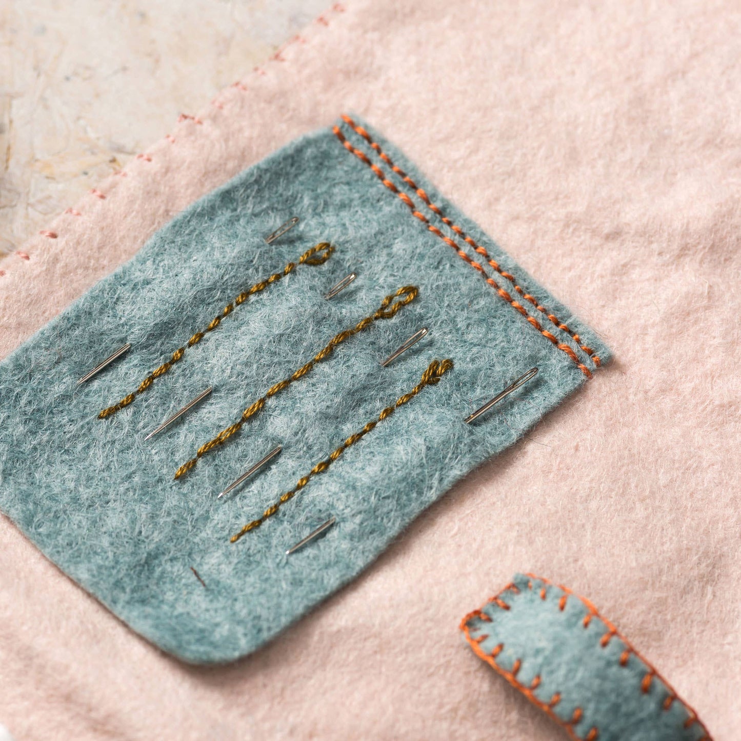 Embroidery Kit with Felt - Sewing Roll