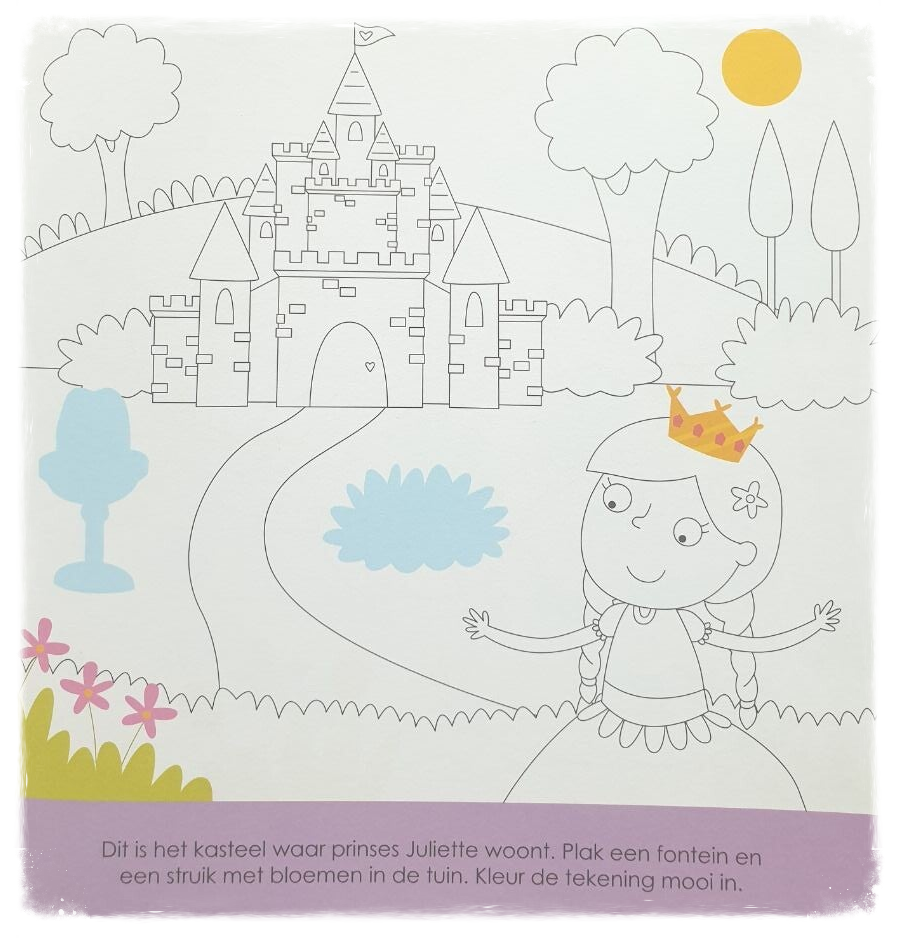 Plak en Kleur - Prinsessen