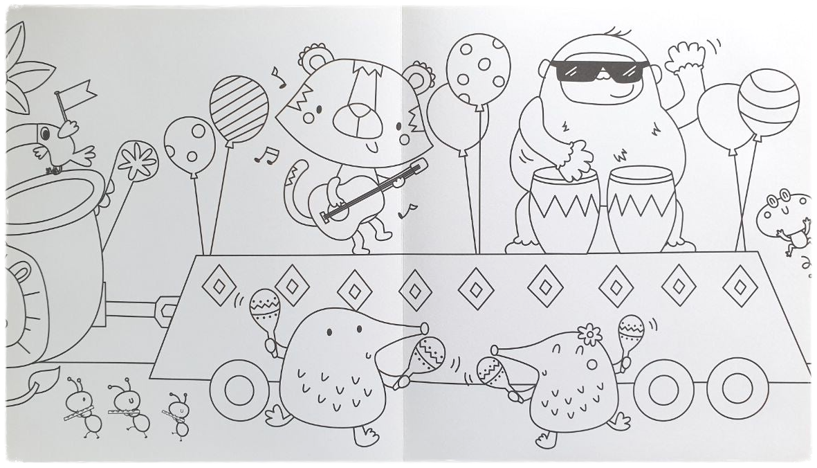 The Longest Coloring Book: The Animal Fanfare