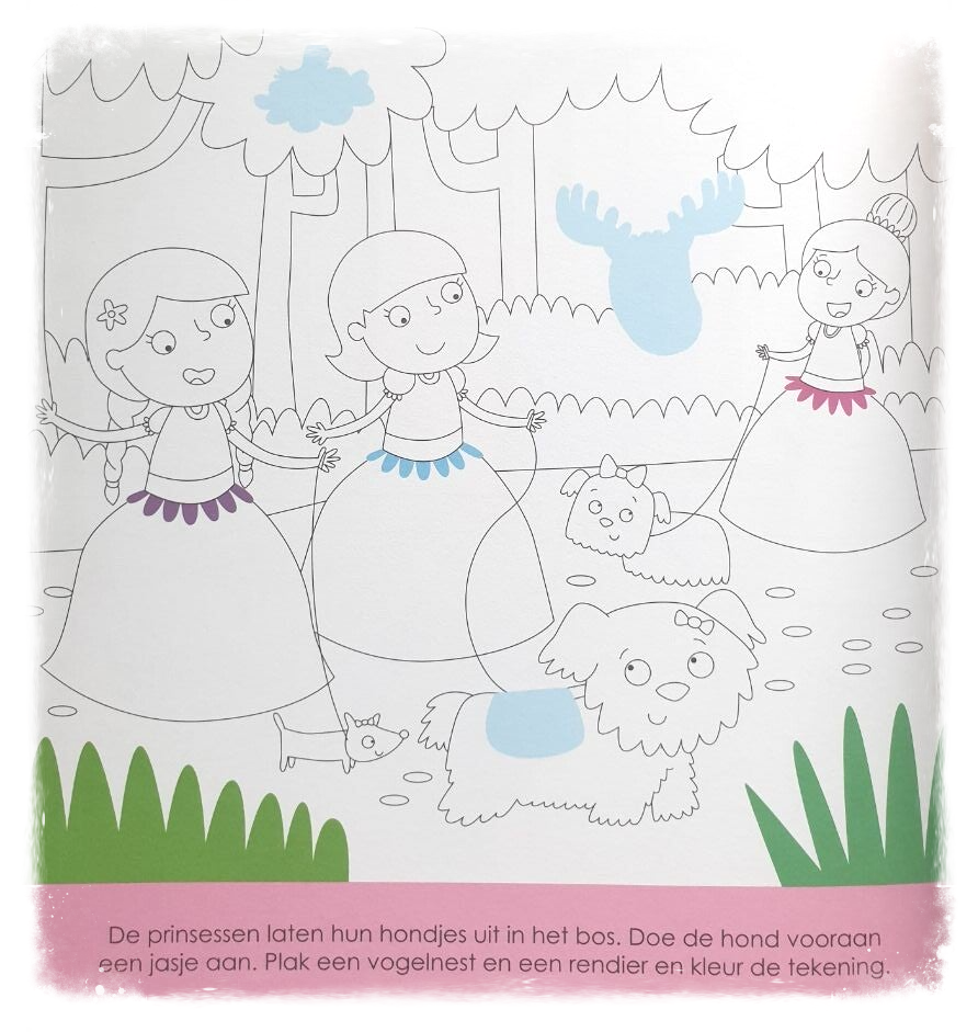 Plak en Kleur - Prinsessen