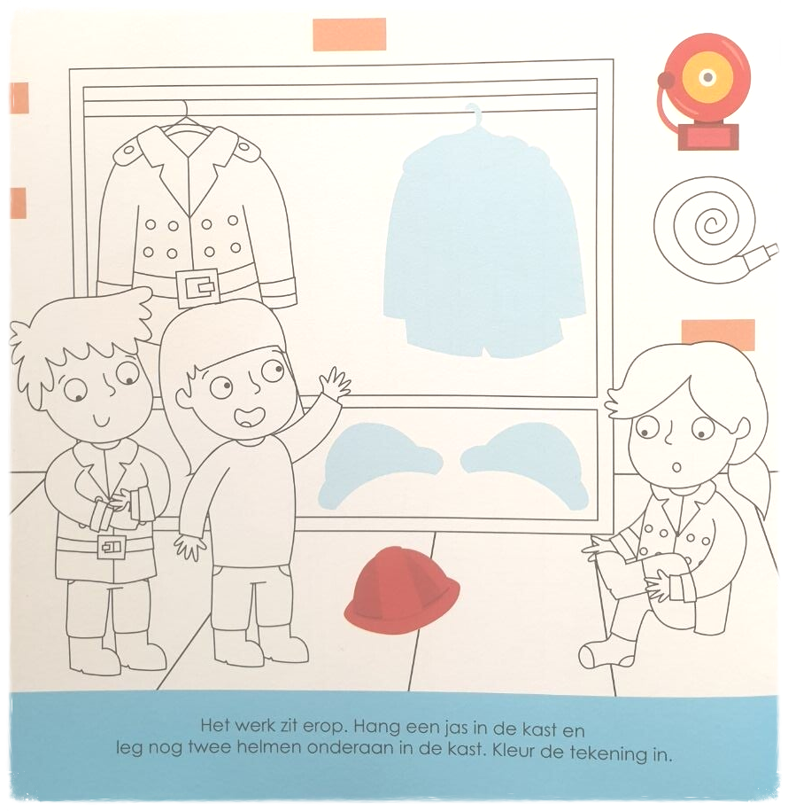 Coller et colorier - Chez les pompiers