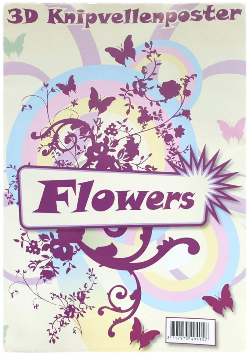Affiche de découpe 3D - Fleurs