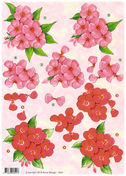 3D Knipvel - Bloemen in Bloempot - 2541