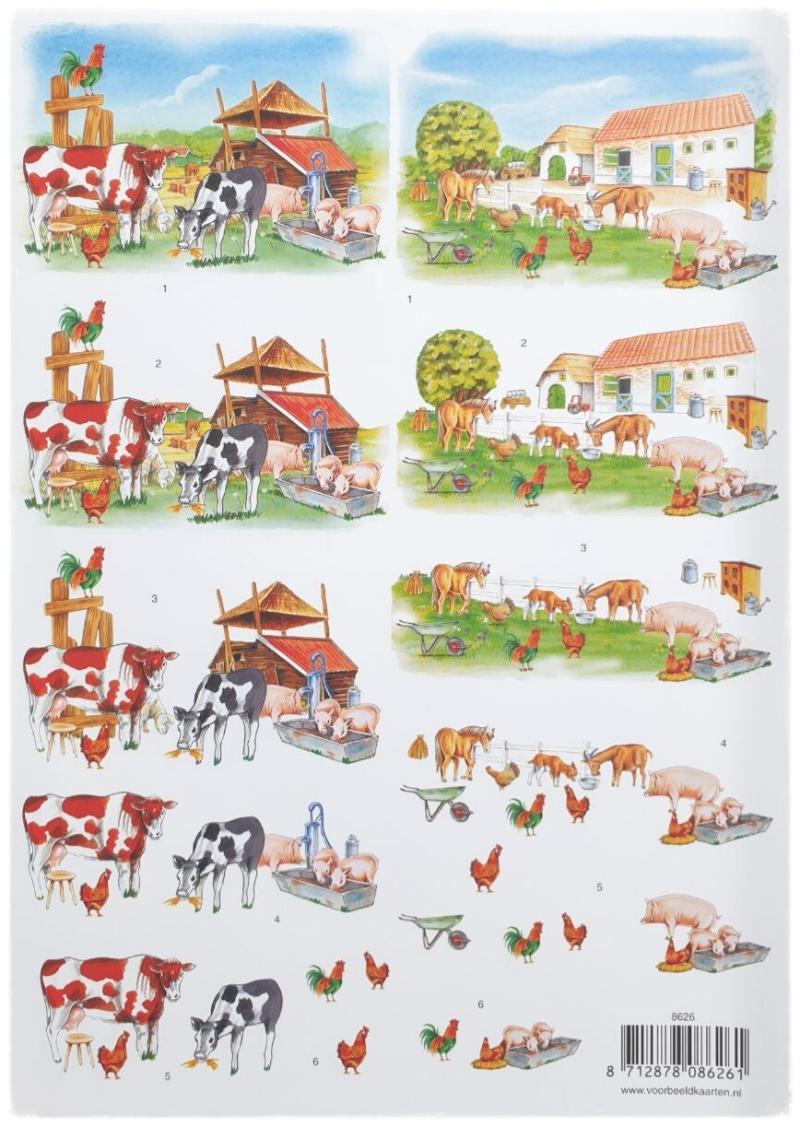 3D Knipvel - Dieren op de Boerderij - 862