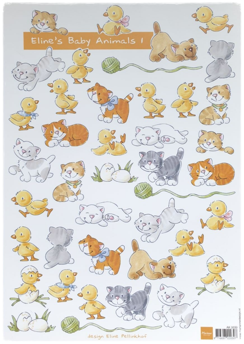 3D Knipvel - Eline's Baby Animals 1 - AK 0039