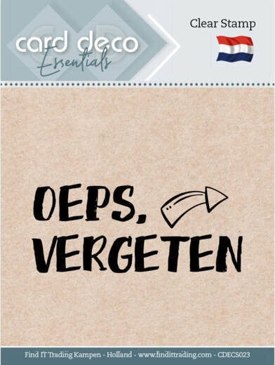 Clear Stamp - Oeps, vergeten
