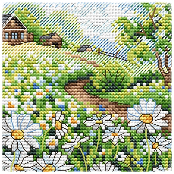 Kit de broderie - Étendues estivales SM-562