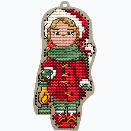 Borduurpakket Kerstboomhanger - Santa's Helper