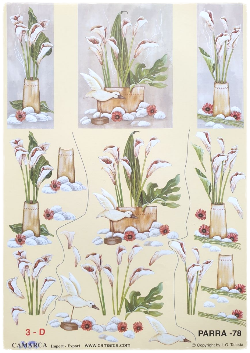 3D Cutting Sheet - Flowers - Parra 78