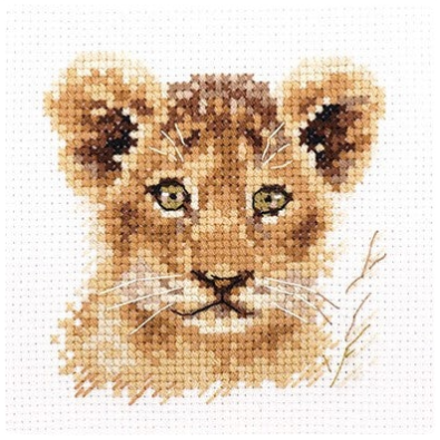 Borduurpakket - Animal Portraits: Lion Cub