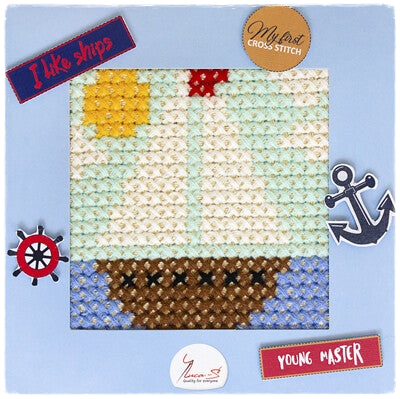 Borduurpakket Voor Kinderen - Boot