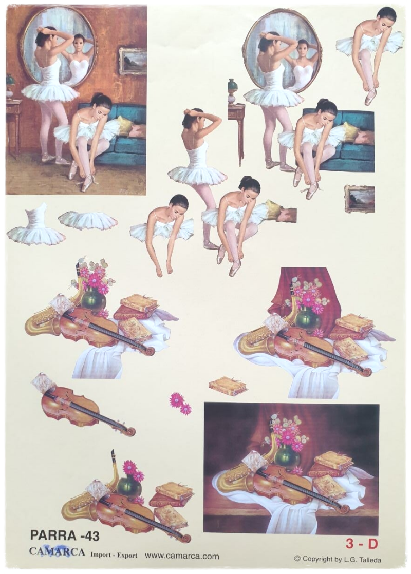 3D Knipvel - Ballerina en Viool - Parra 43