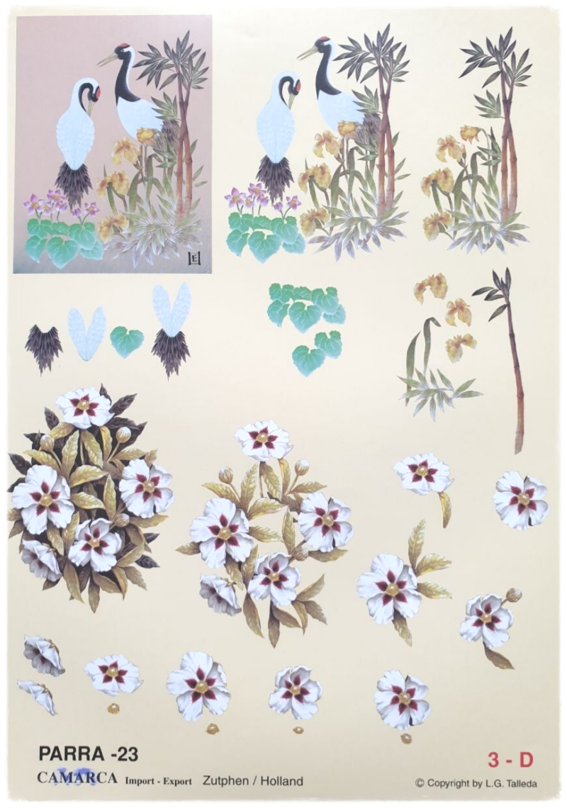 3D Cutting Sheet - Birds and Flowers - Parra 23