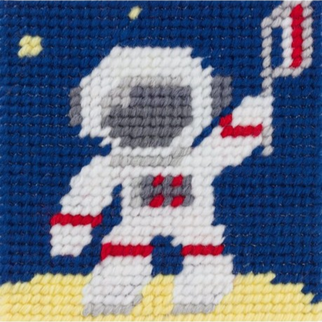 Borduurpakket Voor Kinderen - Astronaut Op De Maan