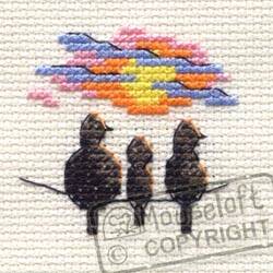 Borduurpakket - Sunset Birds