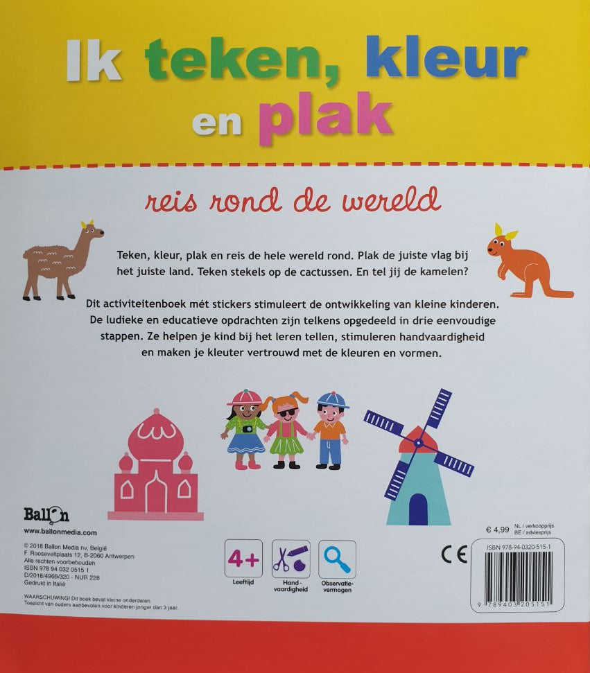 I Draw, Color and Paste - Travel Around the World