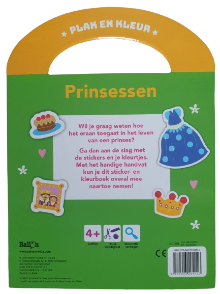 Plak en Kleur - Prinsessen