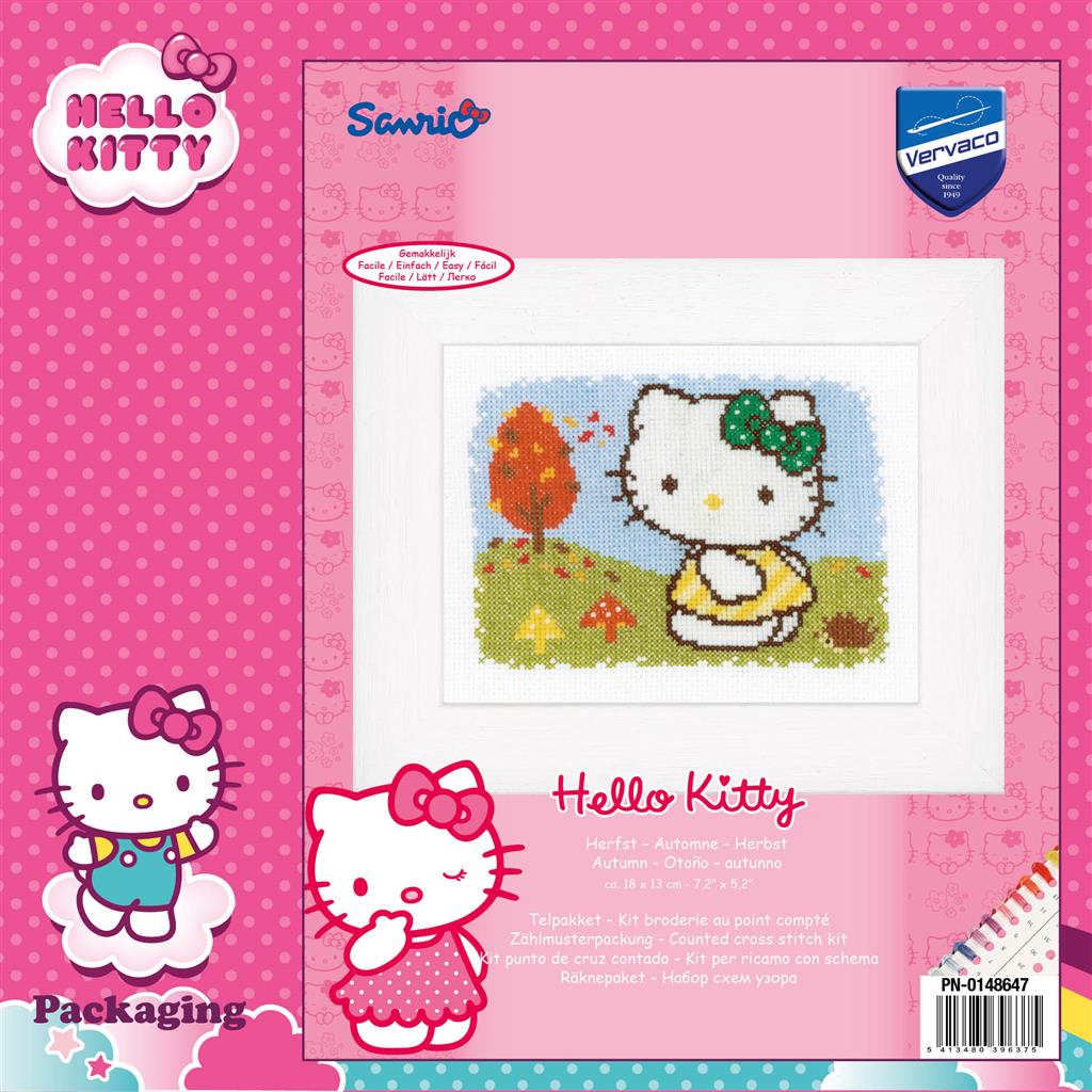 Borduurpakket - Hello Kitty Herfst PN-0148647
