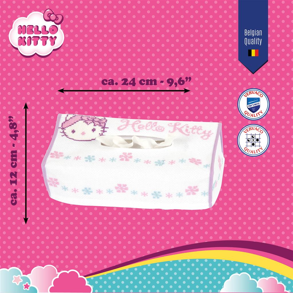 Kit de broderie - Boîte à mouchoirs Hello Kitty dans la salle de bain PN-0148999