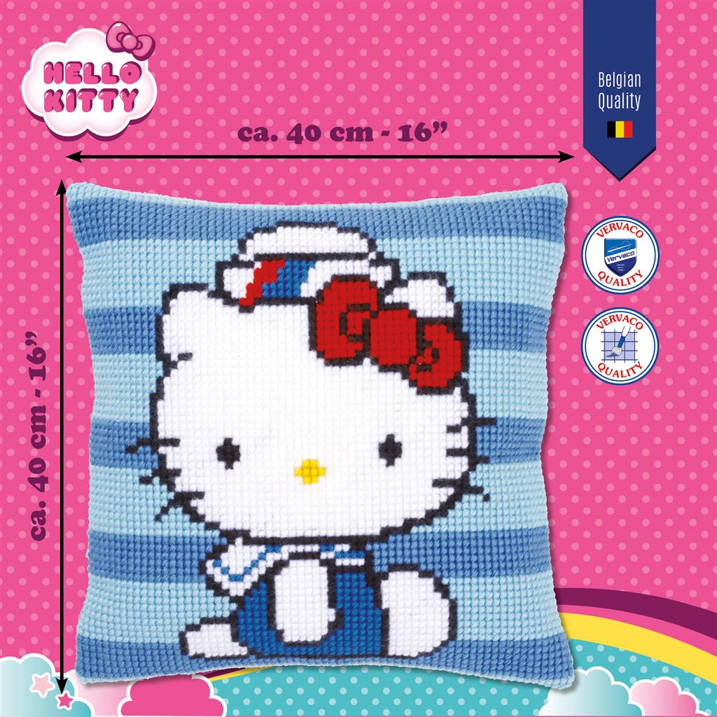 Kussen Borduurpakket - Hello Kitty In Marine PN-0149831