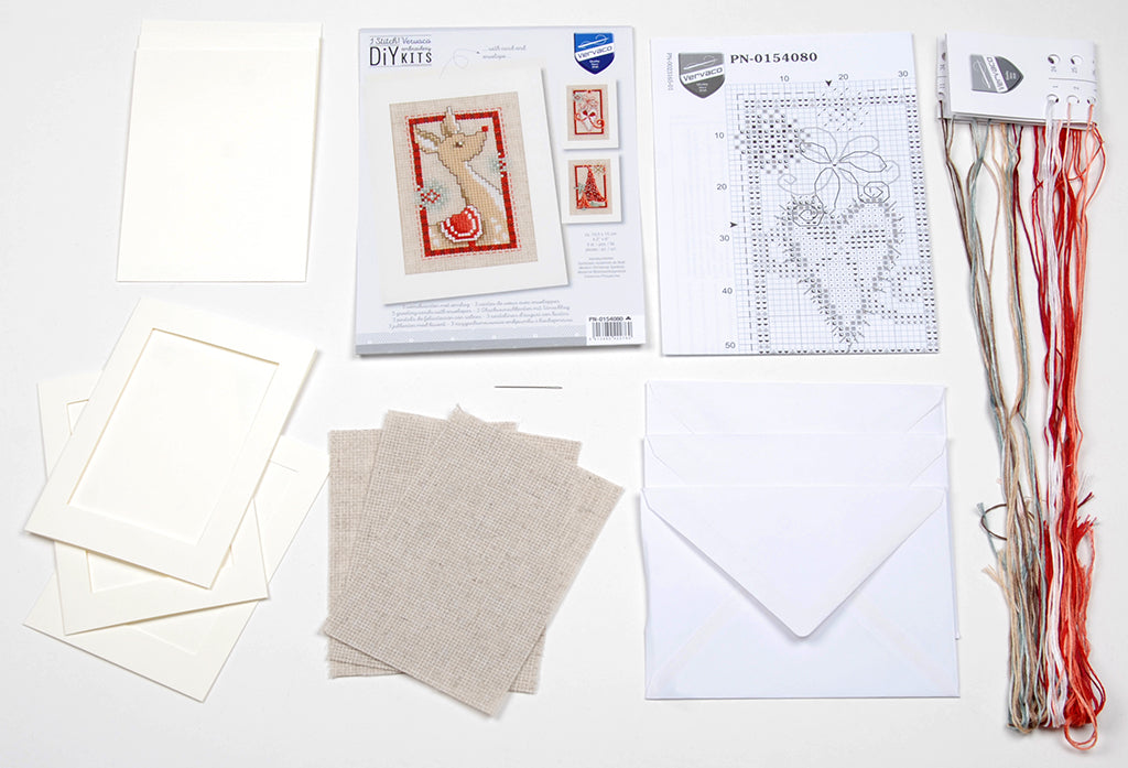 Wenskaart Borduurpakket - Kerst 2 - Set Van 3