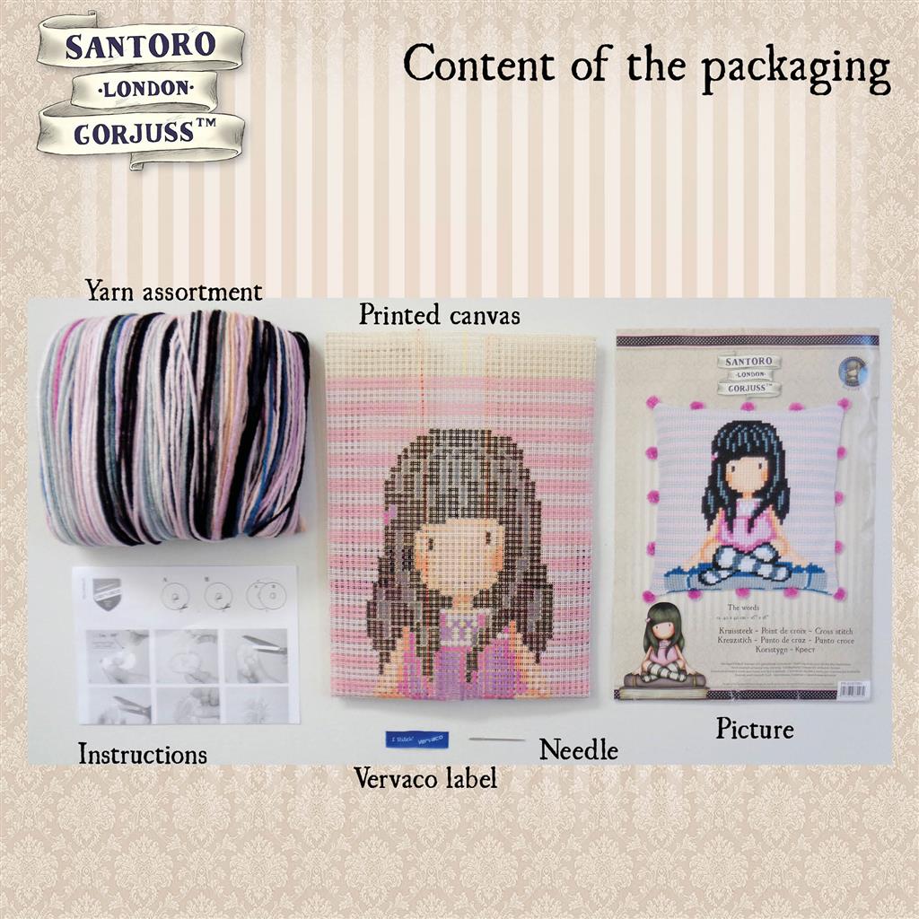 Cushion Embroidery Kit - Gorjuss The Words PN-0187991