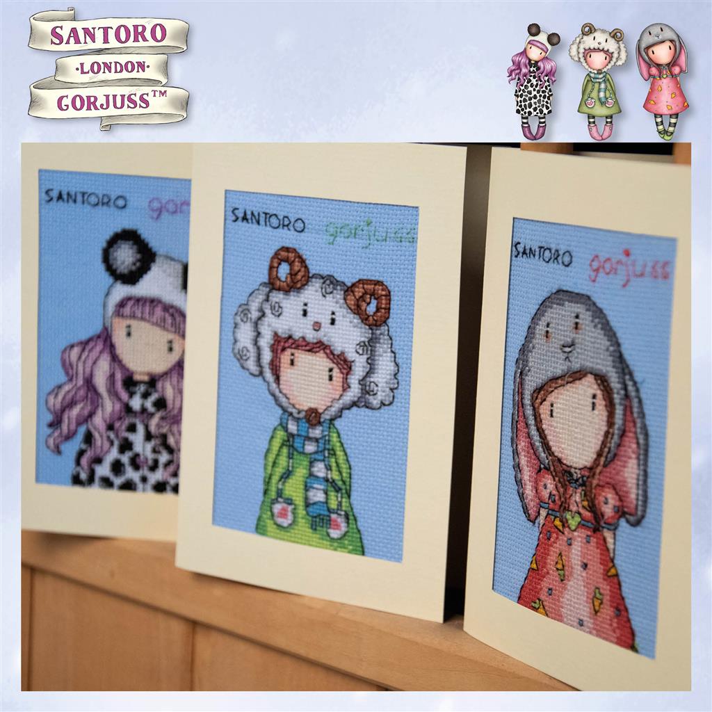Kit de broderie pour cartes de vœux - Gorjuss - Lot de 3 PN-0203585