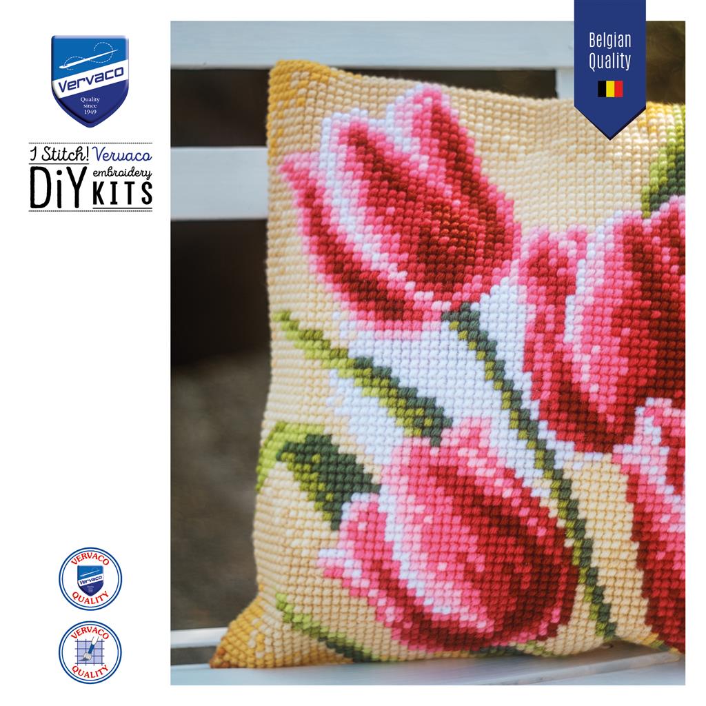 Cushion Embroidery Kit - Tulips PN-0204603