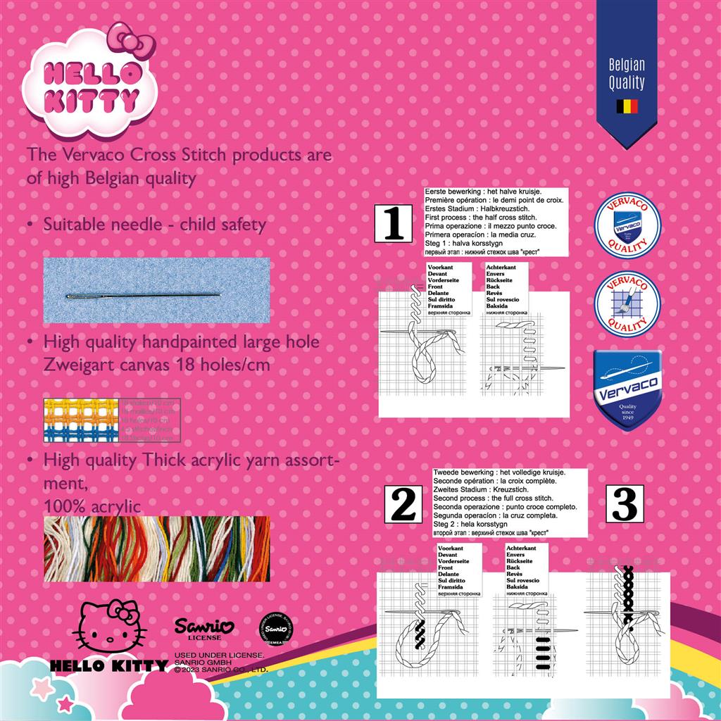 Kussen Borduurpakket - Hello Kitty Kiss Kiss PN-0205078