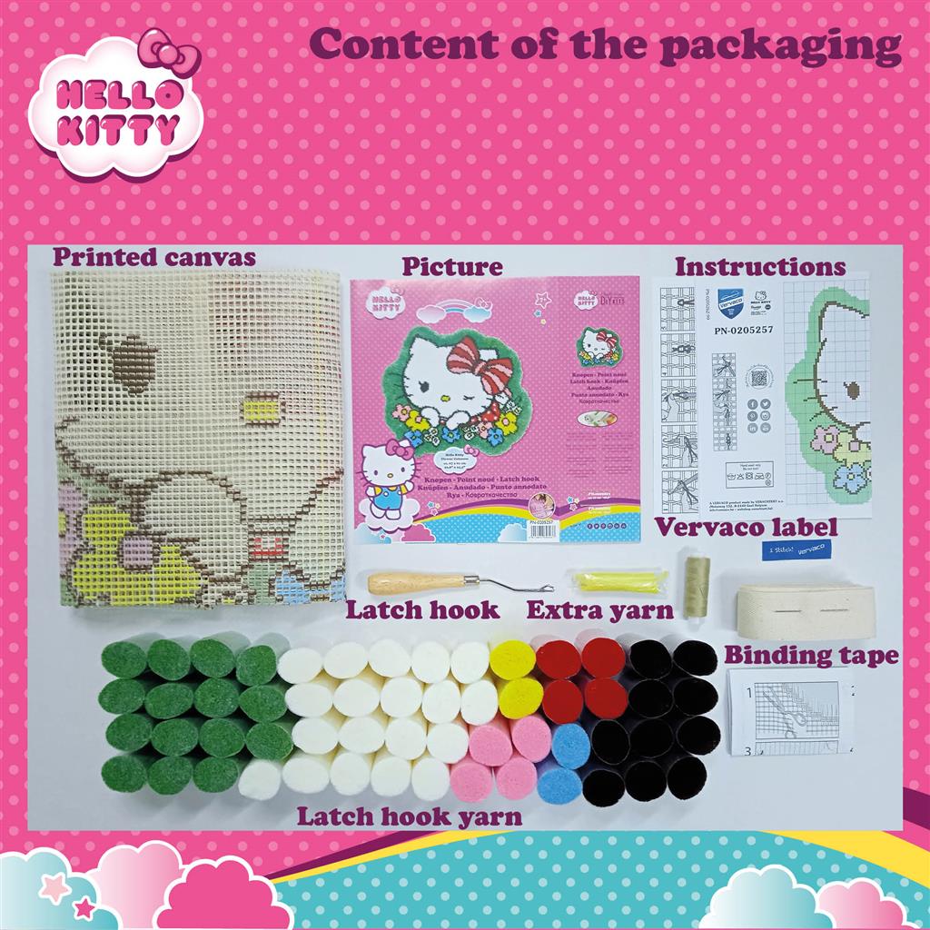Kit de boutons Tapis de boutons - Hello Kitty Fleur Mignonne PN-0205257