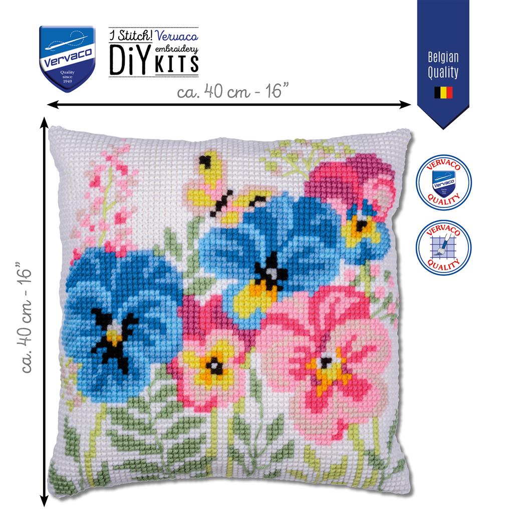 Cushion Embroidery Kit - Violets PN-0211633