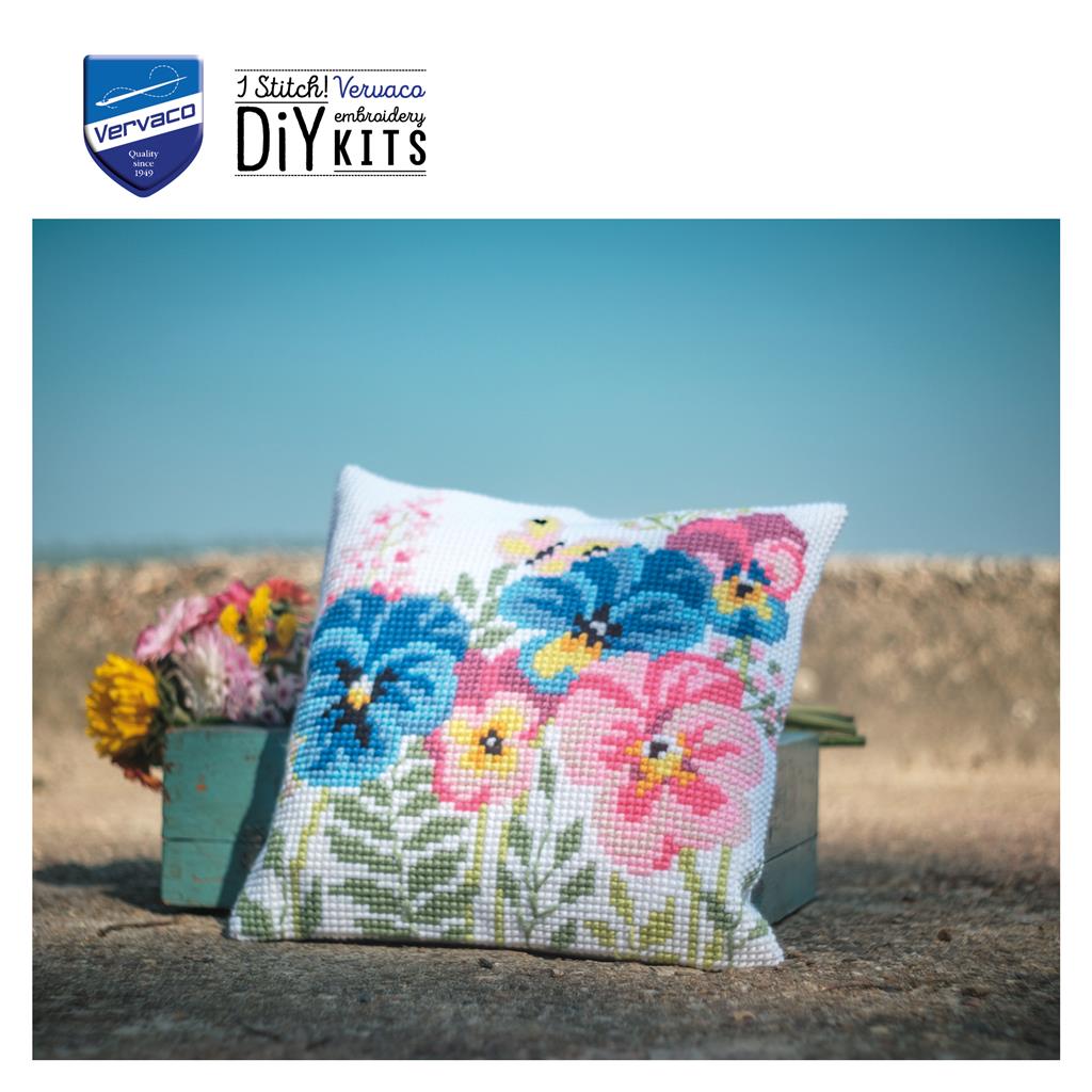 Cushion Embroidery Kit - Violets PN-0211633