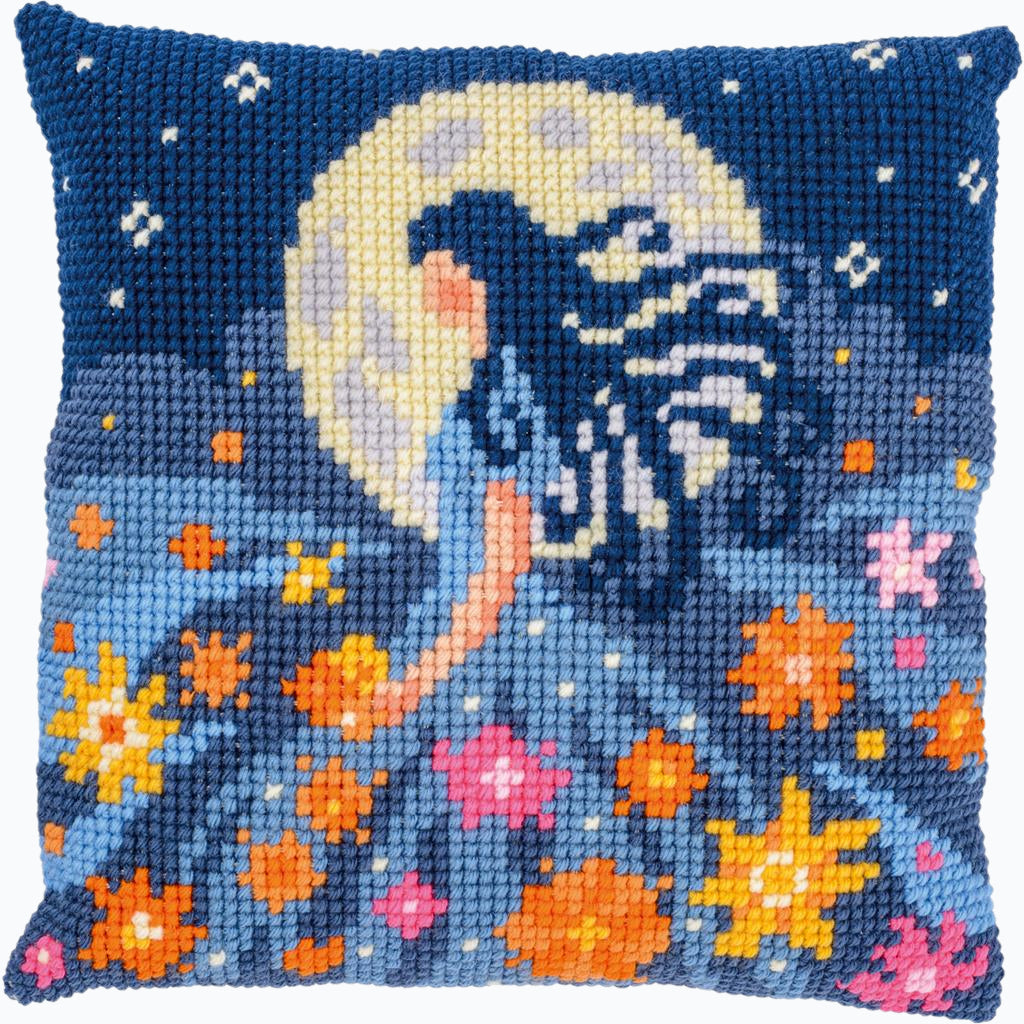 Cushion Embroidery Kit - Girl With The Moon PN-0212136