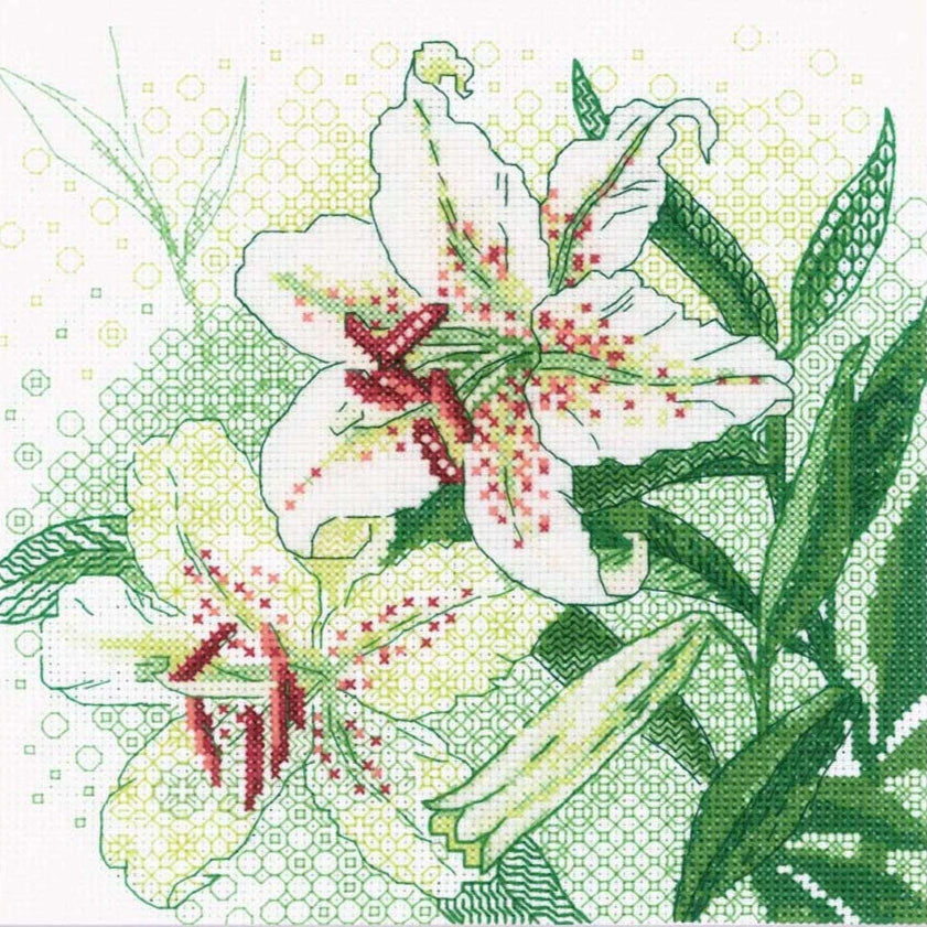 Kit de broderie - Lys blancs 1915
