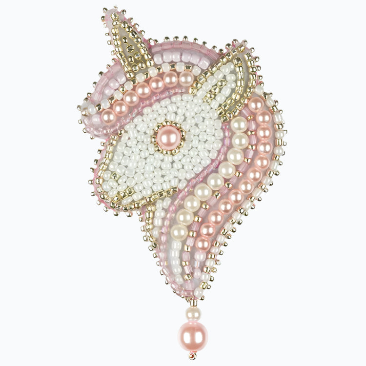 Kit de broderie de perles - Broche - Licorne rose KL10-007