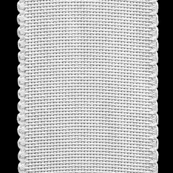 Embroidery ribbon Aida 14 ct - 3/5/7 cm - White