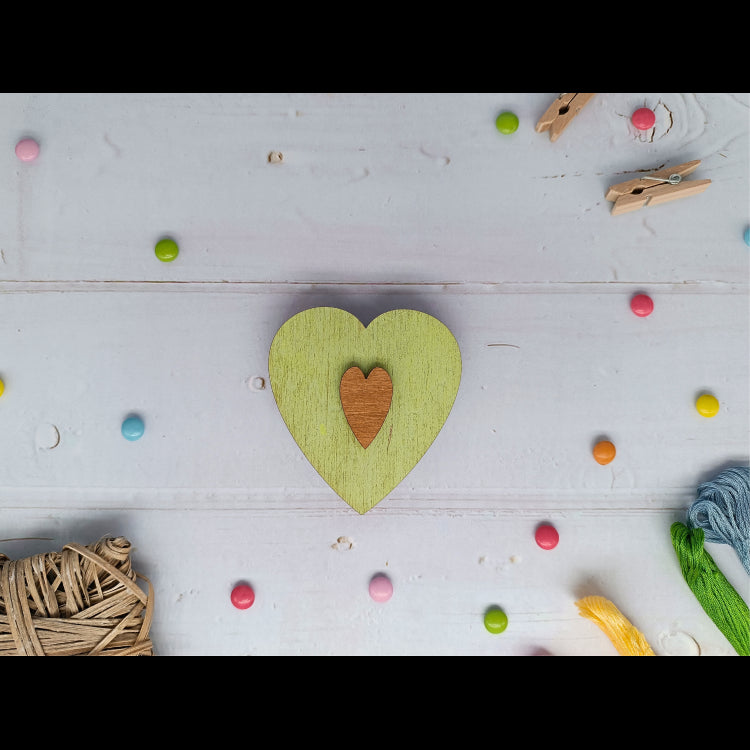 Magneet Naalddoosje - Green Heart