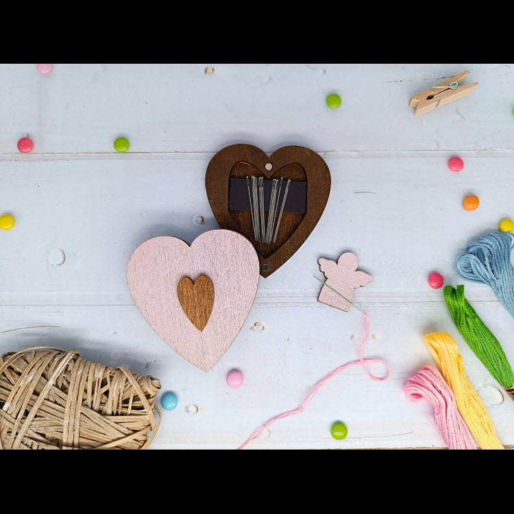 Magneet Naalddoosje - Pink Heart
